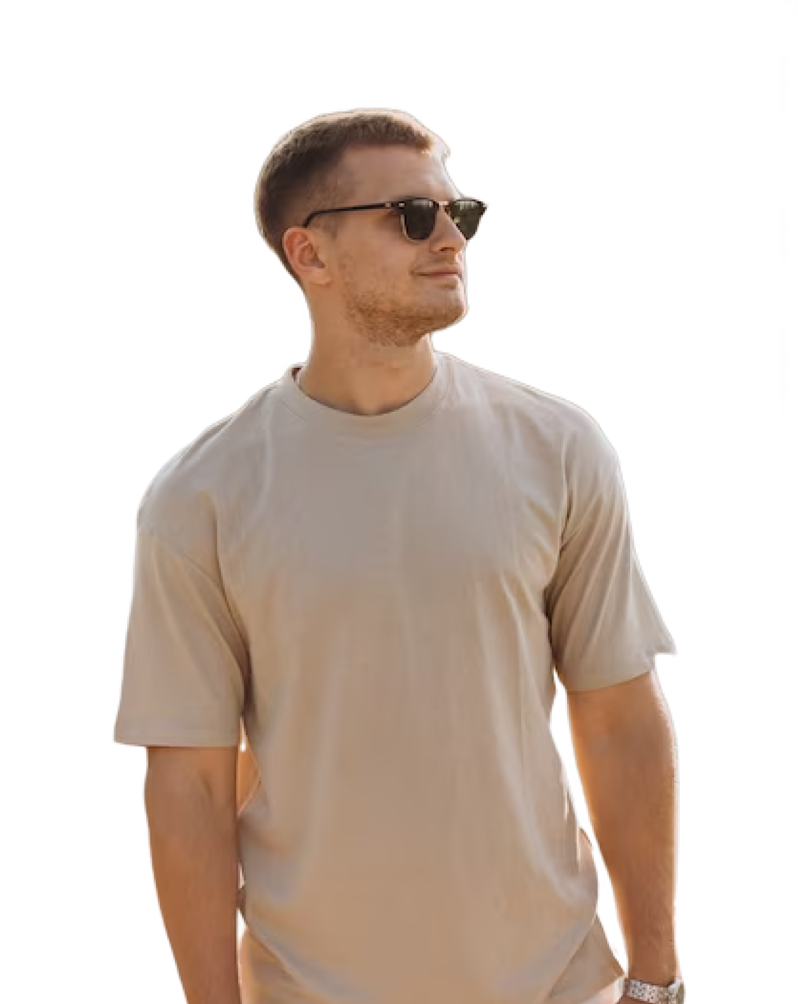 Young handsome man posing in quarry